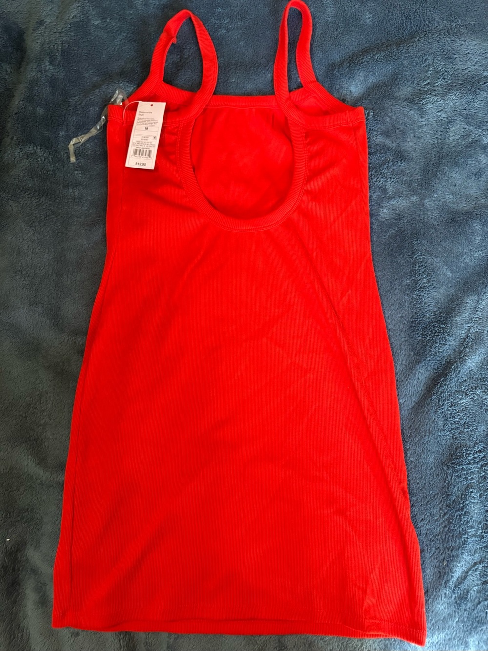 Target Red Ribbed Mini Tank Dress - Picture 2 of 3